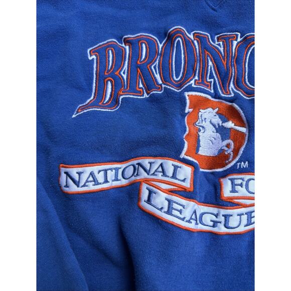 Vintage Denver Broncos Sweatshirt Size Large Y2K Football NFL 90s Rare Y2K - Picture 2 of 6